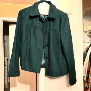 Banana Republic Dark Green Wool Coat